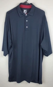Camisa polo de golf FJ FootJoy XL negra elástica rendimiento activo - Imagen 1 de 4
