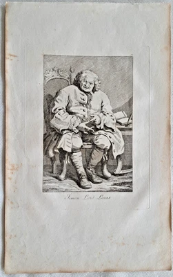 William Hogarth : Simon Lord Lovat Radierung um 1790 - Bild 1 von 3