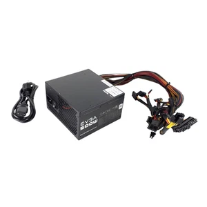 EVGA 100-W1-0500 500W 80 Plus +12 V 40A 24 Pin Desktop Power Supply Unit - Afbeelding 1 van 8