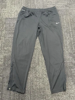 Nike Track Pants Mens XL Black Tapered Zip Pockets Dri-Fit Athletic Running - Image 1 of 4
