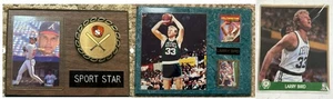 Larry Bird Wall Plaque Boston Celtics  NBA Collectible Display HOF . 3 Items Lot - Picture 1 of 7