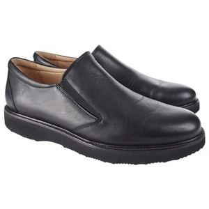 Samuel Hubbard Herren Frequent Traveler Halbschuhe Größe 8 Schwarz Leder Slipper - Bild 1 von 8