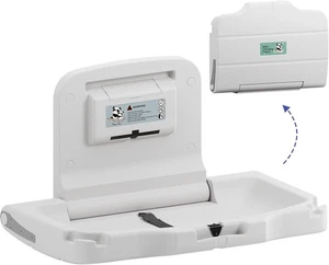 Wall Mounted Baby Changing Station Foldable with Liner Dispenser and Strap - NEW - Picture 1 of 4