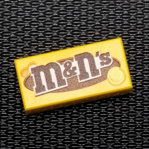 M&N's (Peanut) - B3 Customs® Printed 1x2 Tile made using LEGO part - Picture 1 of 1