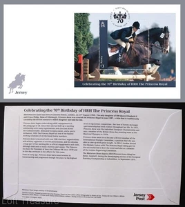 Jersey Stamps "Princess Royal 70th Birthday" First Day Cover £3 M/S 2020 - Picture 1 of 3