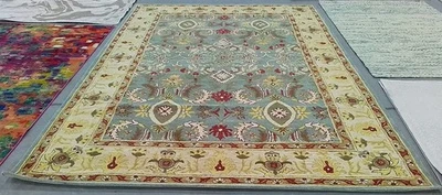LT BLUE / IVORY 9'-0" x 12'-0" Back Stain Rug, Reduced Price 1172780888 AN544D-9 - Image 1 of 4