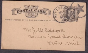 1879 Postkarte Suydam Lawrence / Weißblei Leinöl / Pittsburgh Sternstempel - Bild 1 von 2