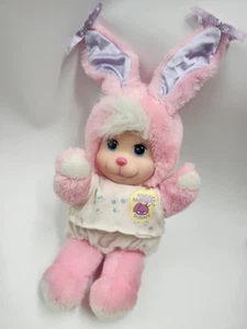 Vintage Mattel Magic Nursery Bunny Pets Pink Plush Rubber Face 1990 - Picture 1 of 3