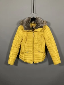 JOULES QUILTED Coat - Size UK8 - Mustard - Good Condition - Women’s - Picture 1 of 6