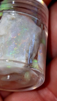 Frasco/botella áspera de gema de ópalo australiano natural.  Muchos colores, mixto LR CP AD Foto 1 de 4