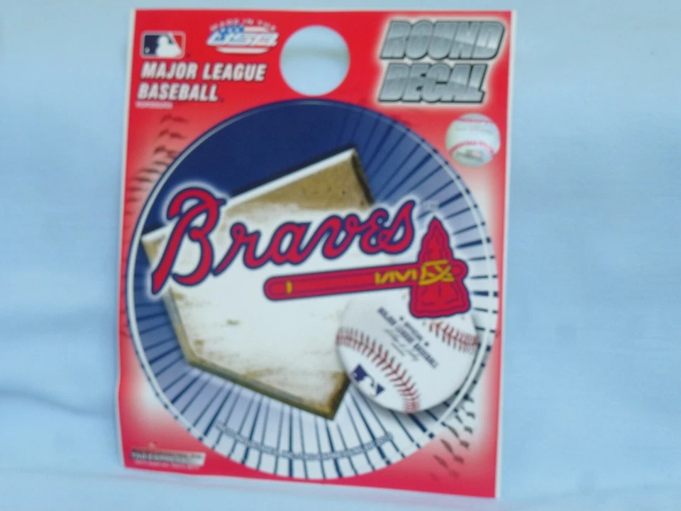 ATLANTA BRAVES  Die-Cut 4.5 inch diameter ROUND VINYL DECAL  by Rico  NEW! - Image 1 of 1