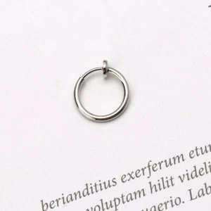 10Pcs Sliver No Ear-hole DIY Clip On Circle Hoop Earrings For Jewelry Making - Picture 1 of 7