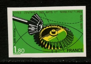 FRANCIA 1680, 1979 ESCUELA TÉCNICA PARÍS (ENGRANAJES), IMPERFORADO, MNH (FRN3384) - Imagen 1 de 1