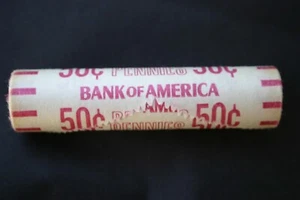 1981-D LINCOLN CENT ORIGINAL BANK WRAP ROLL OBW BofA PENNY ROLL - Picture 1 of 5