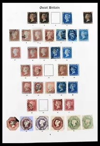 Lot 39000 SUPER stamp collection Great Britain 1840-1936 on albumpages. - Picture 1 of 10