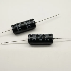 2 PCS. 330uF 63Volt 105°C axial electrolytic capacitor Marcon - Picture 1 of 1