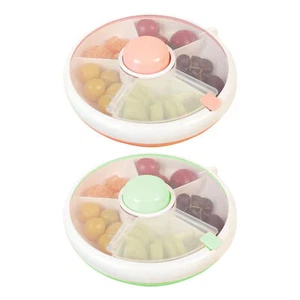 Kids Rotating Snack Box Leakproof Multifunctional Food Storage Fruit Organizer - Picture 1 of 14