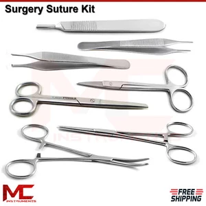 Instrumentos de sutura quirúrgica Kit de procedimientos de cirugía veterinaria para estudiantes de medicina  - Imagen 1 de 9