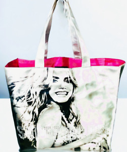 Victoria's Secret Supermodel Heidi Klum Bag Limited Edition Large Silver Tote!