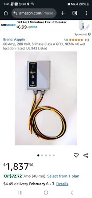 Módulo GFCI North Shore Safety 3 fases 208v  Foto 1 de 2