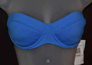 Zimmermann Underwire Strapless Bandeau Bikini Top Sz 0 C/D Blue (K22) - Picture 1 of 4
