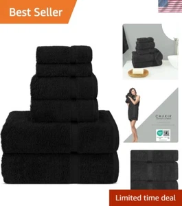 Durable & Luxurious 6-Piece Turkish Cotton Towel Set - Bath, Hand, Washcloths - Picture 1 of 8