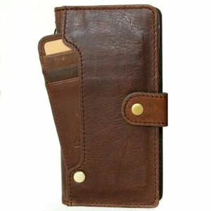 Genuine Soft Leather Case for Google Pixel 4a 4G Wallet Cover Cards Closure Dark - Picture 1 of 6