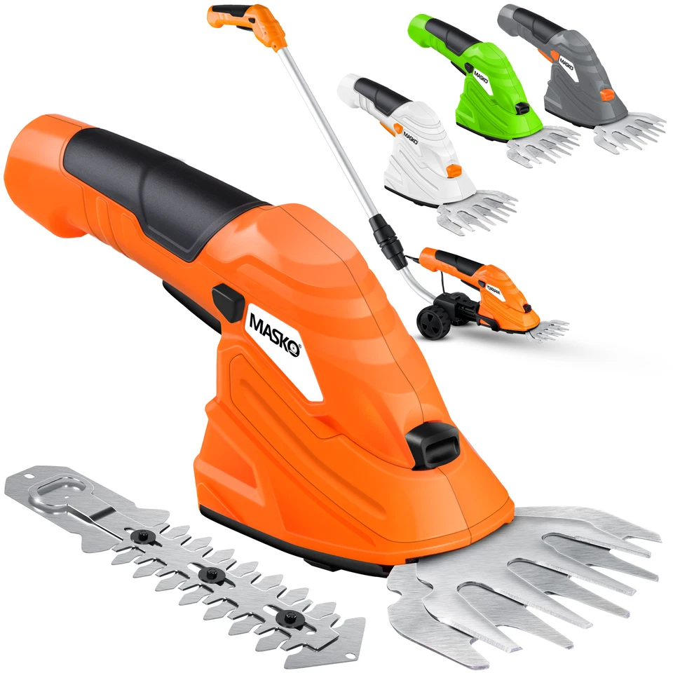 KESSER MASKO® Grasschere Set Akku LI-ION Rasenschere Strauchtrimmer Heckenschere Garten