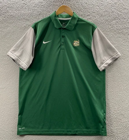 UNC Charlotte 49ers Nike Polo Shirt Mens Extra Large Green Gray NCAA Football Cover