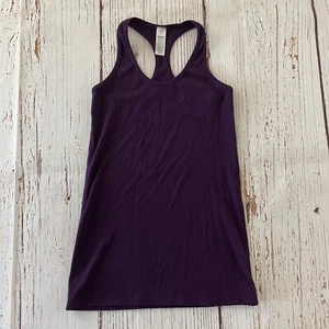 Ivivva Racer Back Athletic Ribbed Tank Top Girl's 12 Purple - Picture 1 of 5