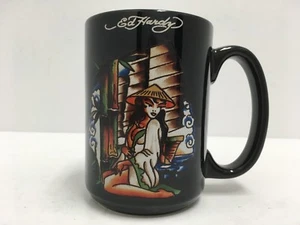 DON ED HARDY 12 OZ TAZA DE CAFÉ/TÉ/TAZA NIÑA MARIPOSAS ANCLA DIFÍCIL DE ENCONTRAR BUEN ESTADO - Imagen 1 de 10