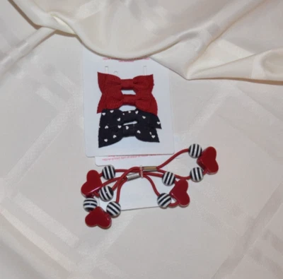 Gymboree BON VOYAGE 2 Sets of Hair Accessories Ponies and Clips NWT - Image 1 of 4