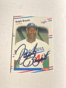 Los Angeles Dodgers RALPH BRYANT Signed Card