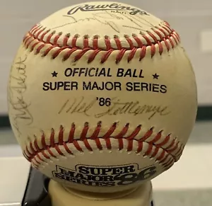 EQUIPO FIRMADO AUTOGRAFIADO SUPER MAJOR SERIES BASEBALL POR 22 Gwynn Ripken Ozzie + - Imagen 1 de 6