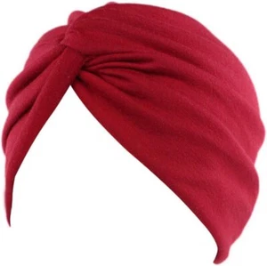 Chemo Sleep Turban Headwear Scarf Beanie Cap Hat for Cancer One Size, Red - Picture 1 of 1