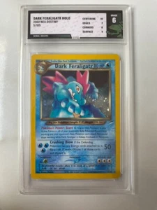 Seltene Pokémon Karte - Dunkles Feraligatr HOLO 2002 Neo Destiny, 5/105, TFG Grade 6 - Bild 1 von 2