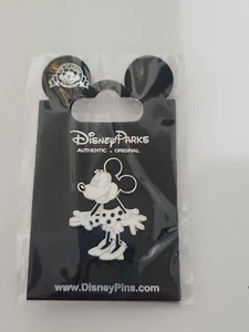 ✅️Disney Parks Minnie Mouse Pin Black and White Polka Dot Skirt Official Trading - Picture 1 of 3