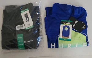 Lot 2 Of Youth Boy's Champion Sweat Black Pant & Hurley Hoodie Blue Sz XL NWT - Picture 1 of 6