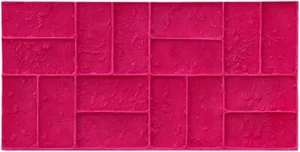 Worn Brick Basketweave Concrete Stamp Single by Walttools (Rigid/Red) - Picture 1 of 5