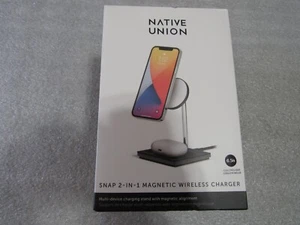 Native Union Snap 2-in-1 Wireless Charger 7.5 Watt MagSafe For iPhone/Airpods - Photo 1 sur 4