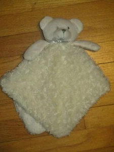 Blankets & Beyond Rosette Swirl White/ivory Bear Security Blanket/Lovey - Picture 1 of 8