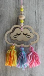 Kinderzimmer Mobile, kleines Wolken Mobile, Sonnenfänger, Traumfänger - Bild 1 von 9