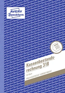 Avery Zweckform 318 Kassenbestandsrechnung Anzahl wählbar - Bild 1 von 8