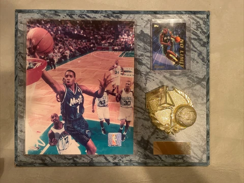 Tracy Mcgrady #1 Orlando Magic NBA Plaque photo and 2000 topps 11x14 Cover