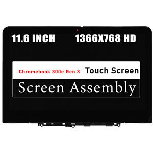 11.6" for Lenovo Chromebook 300e Gen 3 5D11C95892 LED LCD Touch Screen Assembly