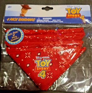 Toy Story Party Gastgeschenke Woody Kostüm Bandana Gesicht Halstuch 4er Pack (T1) - Bild 1 von 2