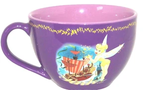 Disney Store Tinkerbell Coffee Mug Fairies Purple Pirate Ship Tink Cup - Picture 1 of 5