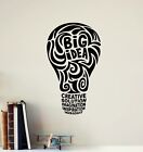 Vinyl Wall Decal Big Idea Lightbulb Creative Solution Inspiration Sticker g6439
