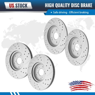 Front & Rear Geomet Brake Rotors for Honda CR-V 2017 - 2019 2020 2021 2022 2023 - Image 1 of 4