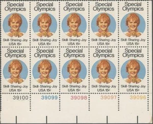 Plate Block of 10 stamps - Scott 1788 - 15 cent - Special Olympics - 1979 - MNH - Picture 1 of 1